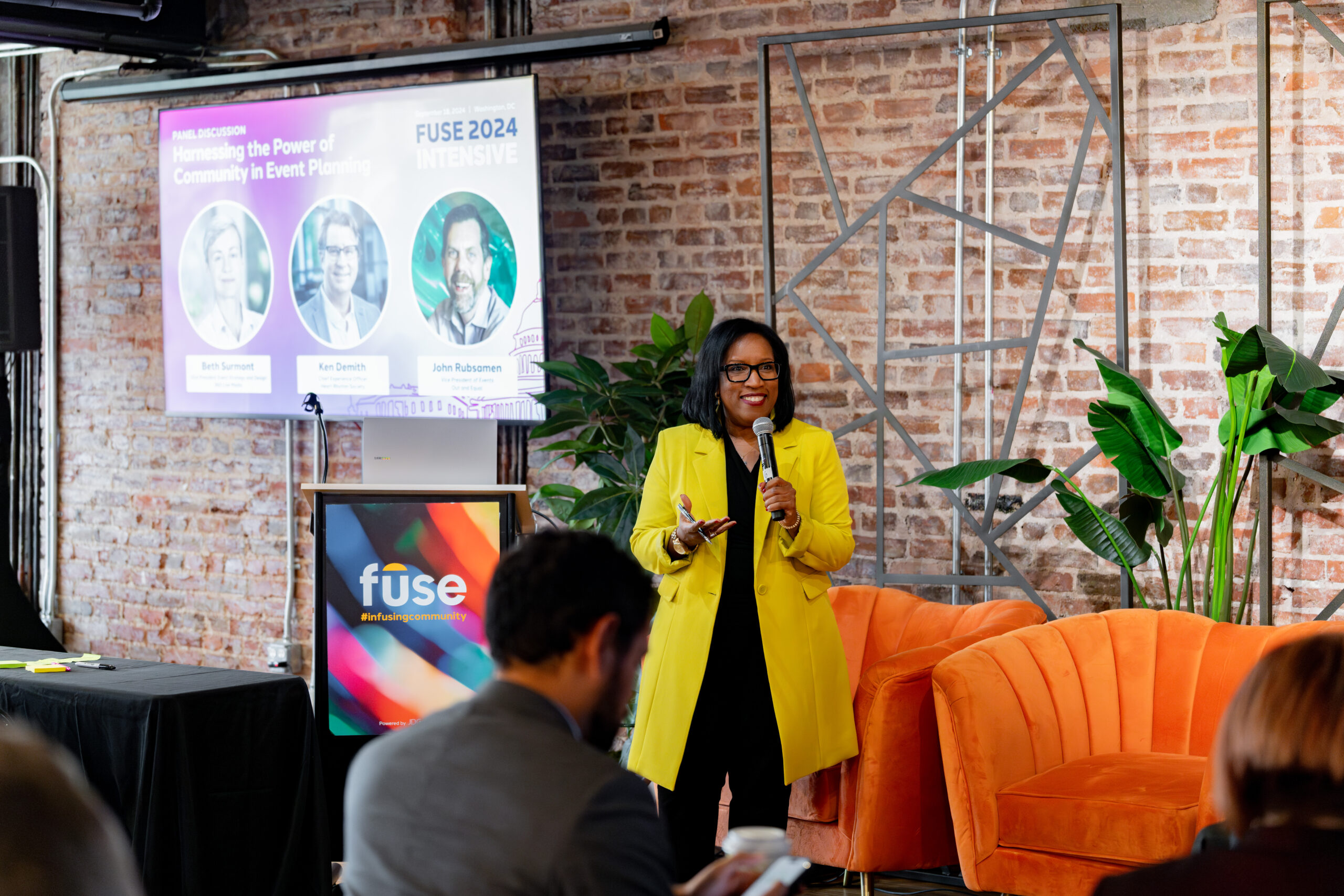 JDC-Events CEO Jennifer Collins, speaking at the Fuse Intensive
